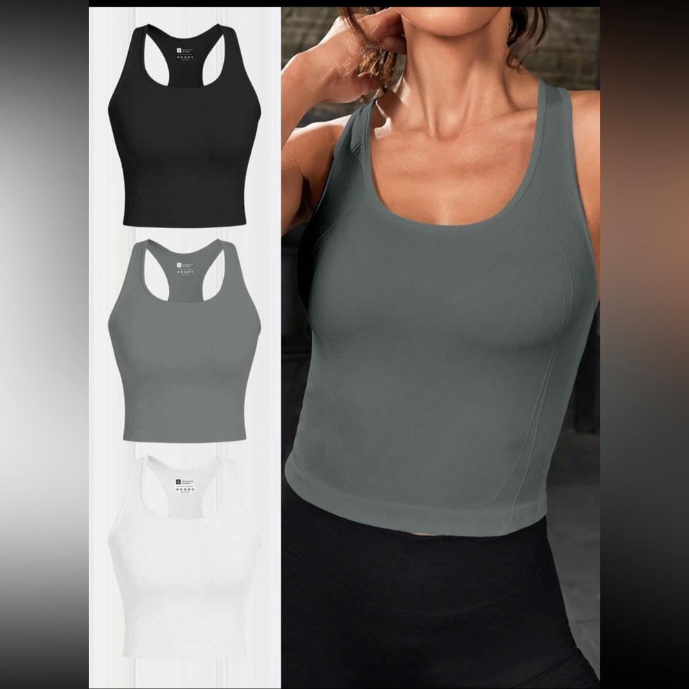 NWOT Set of 3 Racerback Tank Tops